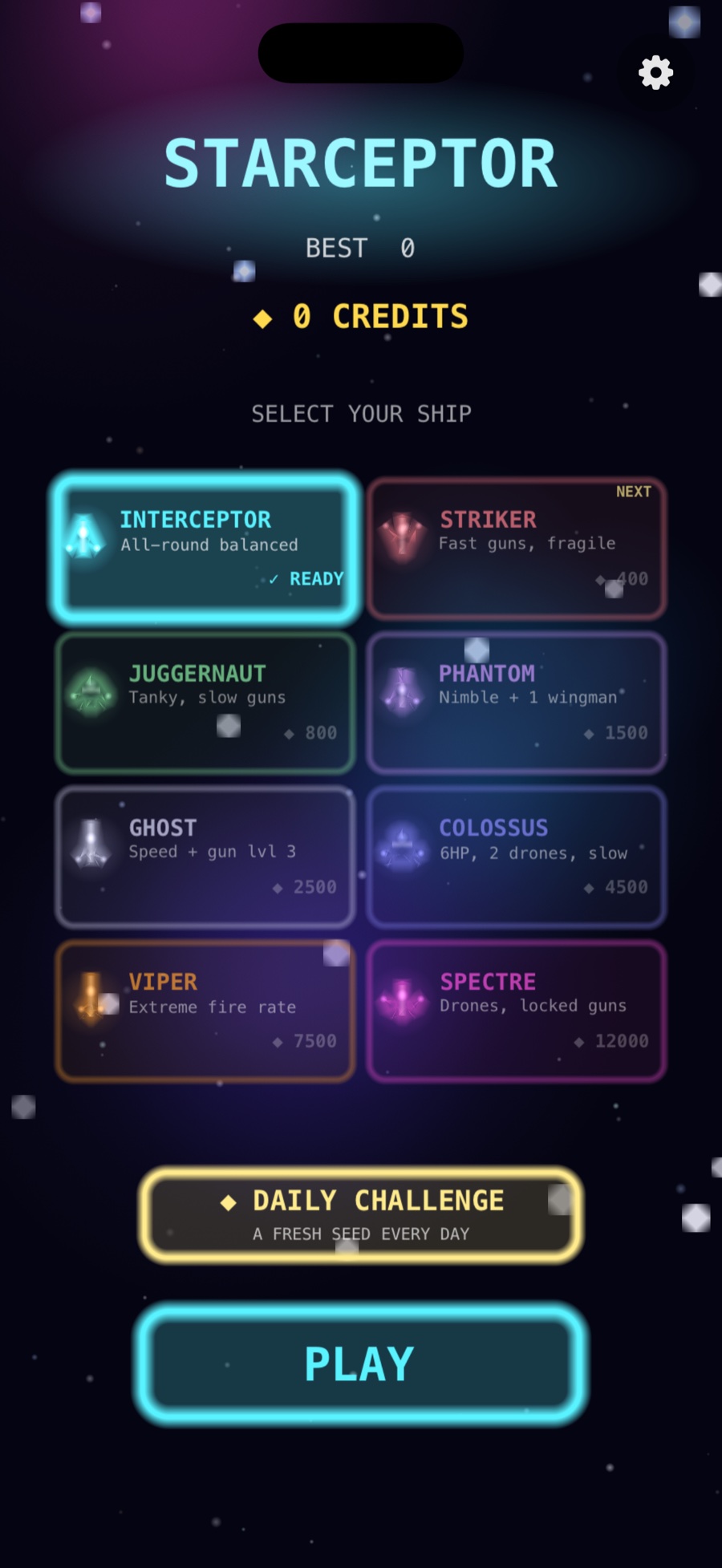 Starceptor app screenshot